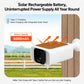 Outdoor solar rechargeable WiFi security camera with built-in solar panel on top