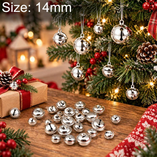 100 PCS/Pack Electroplated Bells for Pets, Christmas Tree Bells, DIY Craft Decoration, 14mm, 16mm, 18mm, 20mm, 24mm, 26mm, 30mm