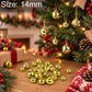 14mm gold electroplated pet bells, round jingle bells with hanging loop.