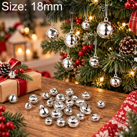 100 PCS/Pack Electroplated Bells for Pets, Christmas Tree Bells, DIY Craft Decoration, 14mm, 16mm, 18mm, 20mm, 24mm, 26mm, 30mm