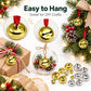Gold electroplated bell ornaments with hanging loops and small loose bells