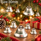 Christmas metal open bell, silver tone, 30mm jingle bell for crafts, 100-pack
