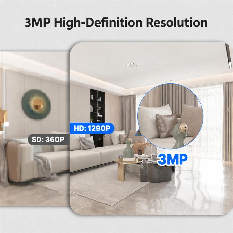 WCM-P67 3MP HD WiFi Security Camera Supports Night Vision & APP Remote Control, WCM-P67