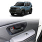 Car inside door handle protective frame, dark charcoal black with red indicator