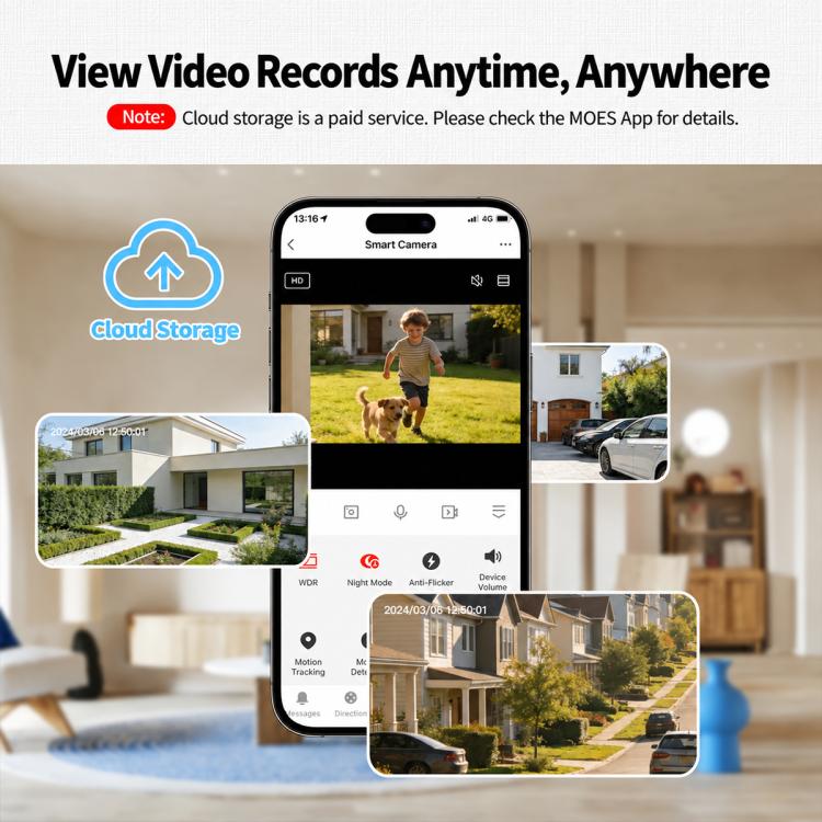 WCM-W40 3MP Glass Mounted Smart WiFi Security Camera, WCM-W40