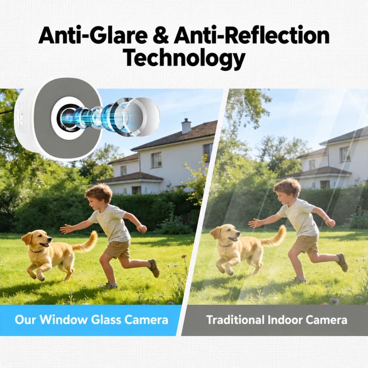 WCM-W40 3MP Glass Mounted Smart WiFi Security Camera, WCM-W40