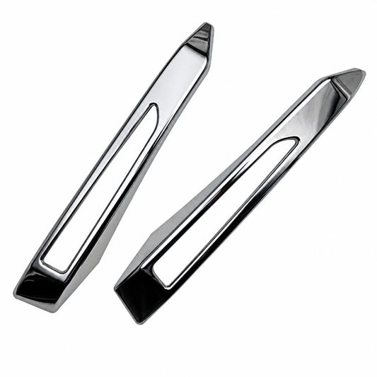 1 Pair Car Front Bumper Fog Light Chrome Trim Bezel for Daihatsu Tanto Custom 2023, Front Bumper Trim Bezel