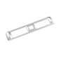 Matte silver air vent trim sticker, angled view with center square insert