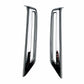 Pair of chrome bezel covers with tall rectangular frames