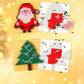 Christmas fuse bead craft kit with pegboard templates: Santa, Christmas tree, socks