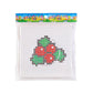 Christmas fuse bead craft template featuring a penguin with a red scarf