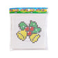 Christmas fuse bead craft template featuring a snowman with green and yellow accents
