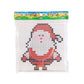 Christmas fuse bead craft template featuring a Santa Claus face with red hat
