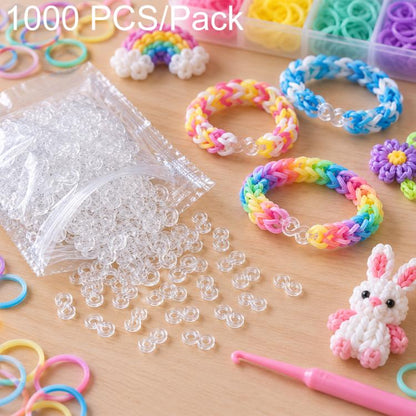 S-Clips DIY Bracelet Accessories for Rainbow Rubber Bands, 1000 PCS/Pack, 1500 PCS/Pack, 2000 PCS/Pack