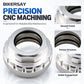 Bicycle chainring removal tool, silver CNC-machined metal ring