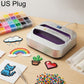 Portable heat transfer fuse bead iron, white with purple heating window, US plug.
