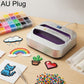 Portable heat transfer fuse bead iron, white with purple heating window, AU plug.