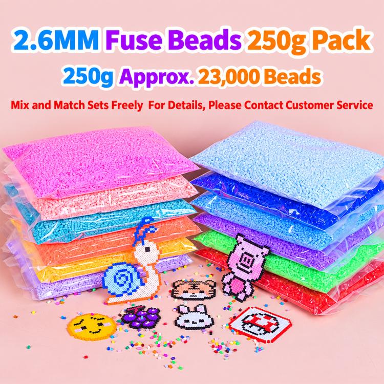 250g/Pack 2.6mm Fuse Beads 3D Puzzle DIY Refill Pack Approx. 23,000 PCS