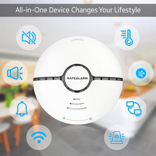85dB High-Sensitivity WiFi Smoke Detector Alarm