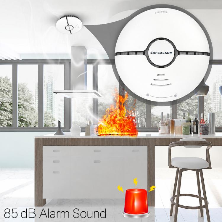 85dB High-Sensitivity WiFi Smoke Detector Alarm