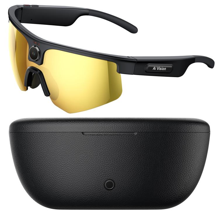 Q02 Ultra Cycling AI Smart Glasses with 8MP Camera, AI Translation, Video Recording, Voice Assistant, Ice Green Lens, Ice Purple Lens, Orange Lens, Gold Yellow Lens, Sunglasses Lens, Transparent Lens