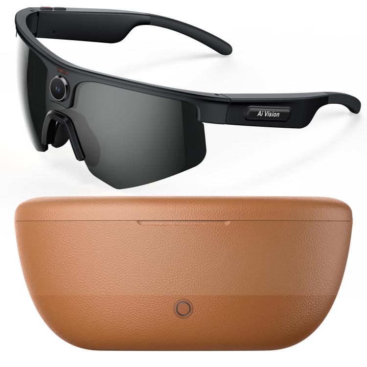 Q02 Ultra Cycling AI Smart Glasses with 8MP Camera, AI Translation, Video Recording, Voice Assistant, Ice Green Lens, Ice Purple Lens, Orange Lens, Gold Yellow Lens, Sunglasses Lens, Transparent Lens