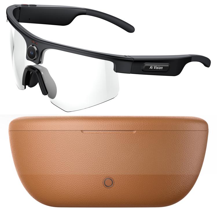 Q02 Ultra Cycling AI Smart Glasses with 8MP Camera, AI Translation, Video Recording, Voice Assistant, Ice Green Lens, Ice Purple Lens, Orange Lens, Gold Yellow Lens, Sunglasses Lens, Transparent Lens
