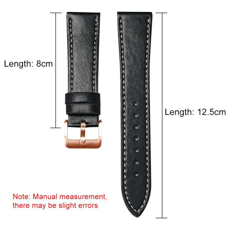 xDfind Rose Gold Buckle Black Shark Fine Grain Vegan Leather Watch Band, For Garmin Fenix 8/7X/6X/5X 26mm