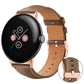xDfind Rose Gold Buckle Black Shark Fine Grain Vegan Leather Watch Band, For Google Pixel Watch 5 / 4 / 3 45mm