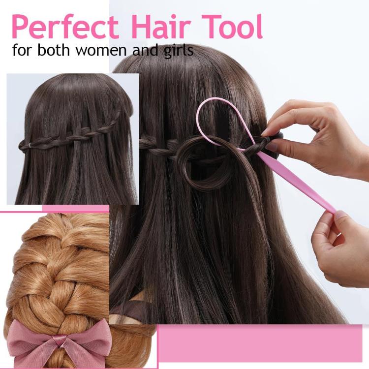 3 PCS/Set Steel-tail Highlight Comb & Topsy Tail Tool for Hair Braiding, Hook Tip, Flat Tip