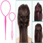 5 PCS/Set Hair Styling Kit Steel Pin Tail Comb & Eyebrow Brush & Hair Loop Tool, Hook Tip, Flat Tip