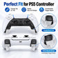Clip-on PS5 trigger extenders with snug fit design, black and clear on controller