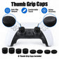 Anti-slip thumb grip caps for PS5 controller, textured black caps and controller grips