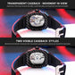 Men's mechanical watch with black strap, transparent skeleton caseback and silver movement