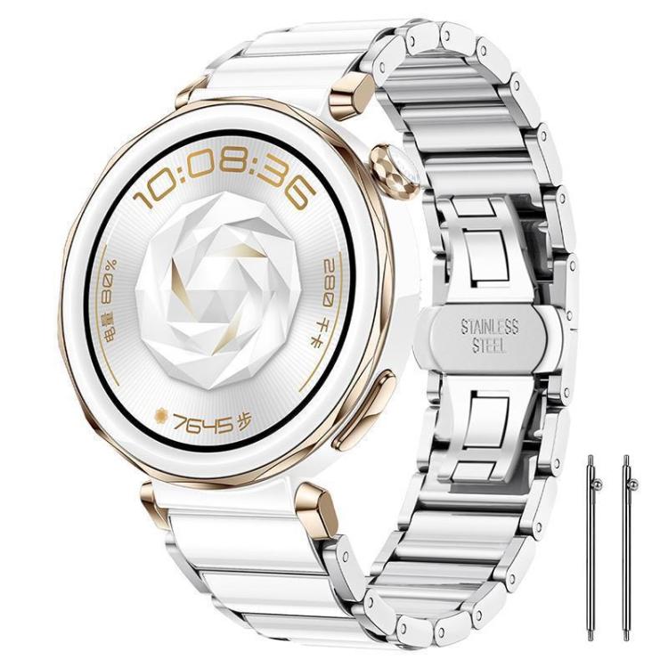 xDfind Universal Ceramic Stainless Steel Watch Band, 18mm