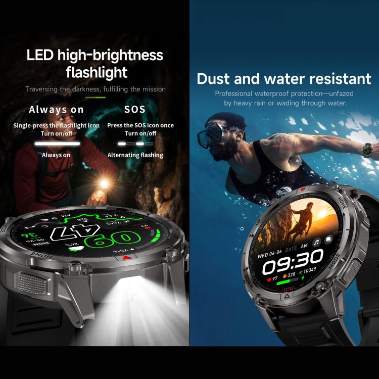 HT53 Smart Watch, 1.46 inch Screen, GPS, BT Call, Heart Rate, Blood Pressure