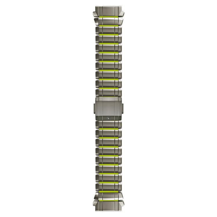 Zinc Alloy Hybrid Silicone Magnetic Buckle Watch Band, 22mm