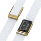 Bright Gold Frame Elastic Force Decorative Design Nylon Watch Band, For WHOOP 5.0 Electrocardiogram, For WHOOP 5.0 Regular
