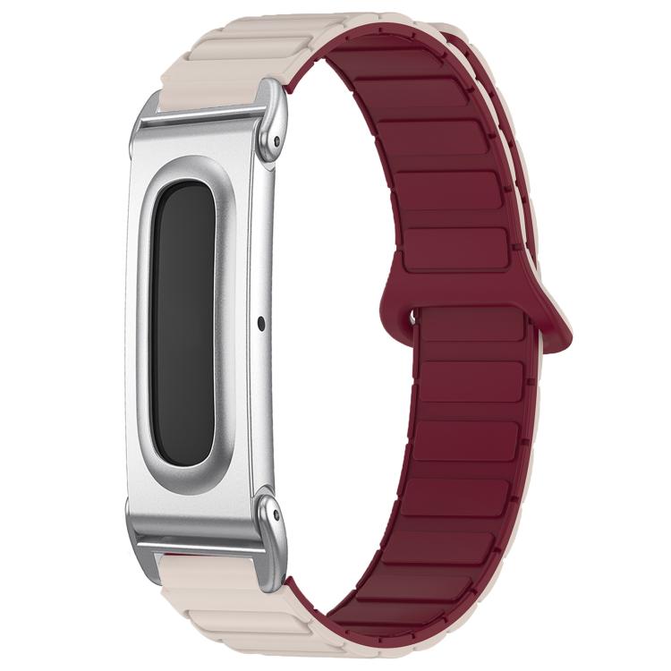 xDfind Metal Frame I-Shaped Magnetic Silicone Watch Band, For Google Fitbit Air