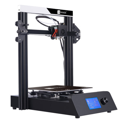 Desktop 3D printer with LCD display and knob control, open build chamber