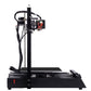 Desktop 3D printer, side view with cable bundle and flat heated bed