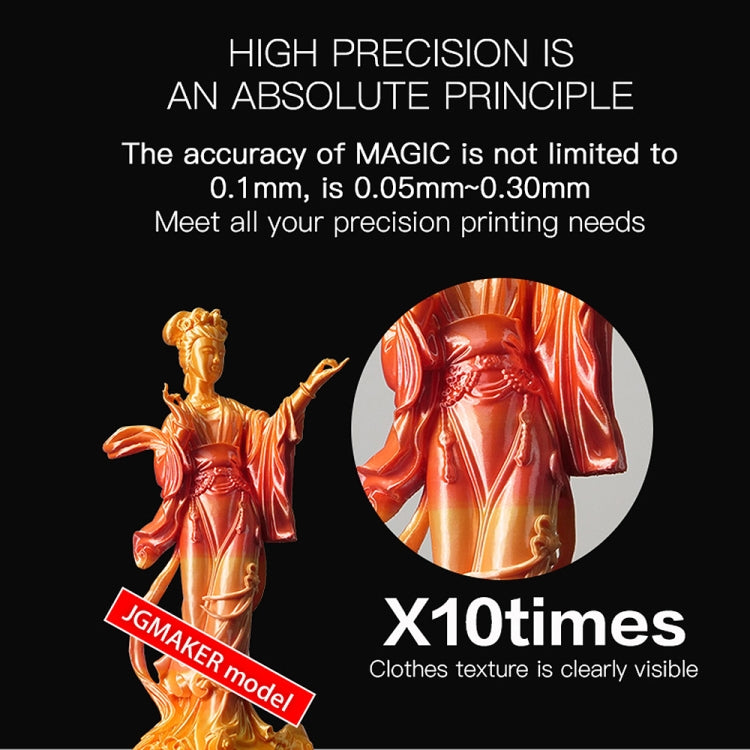 Glossy orange 3D printed figurine with fabric-like texture detail