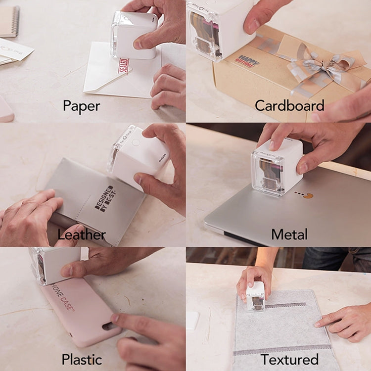 Mini portable color ink printer for printing on paper, cardboard, leather, plastic, metal
