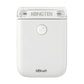 White mini portable color printer front view with circular power button