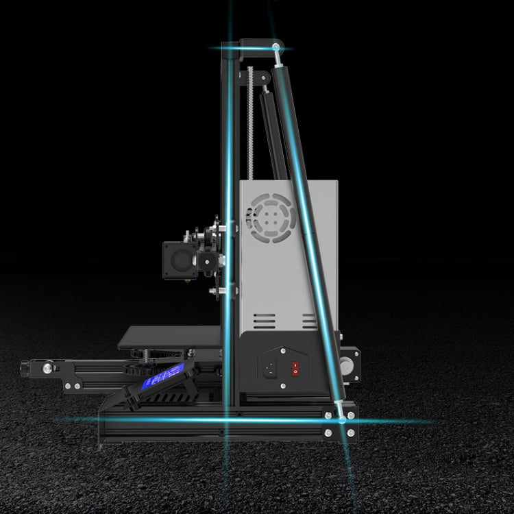 3D printer with Creality Ender 3 tie rod fixed support frame installed