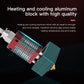 3D printer hot end heating and cooling aluminum block with silicone insulation case