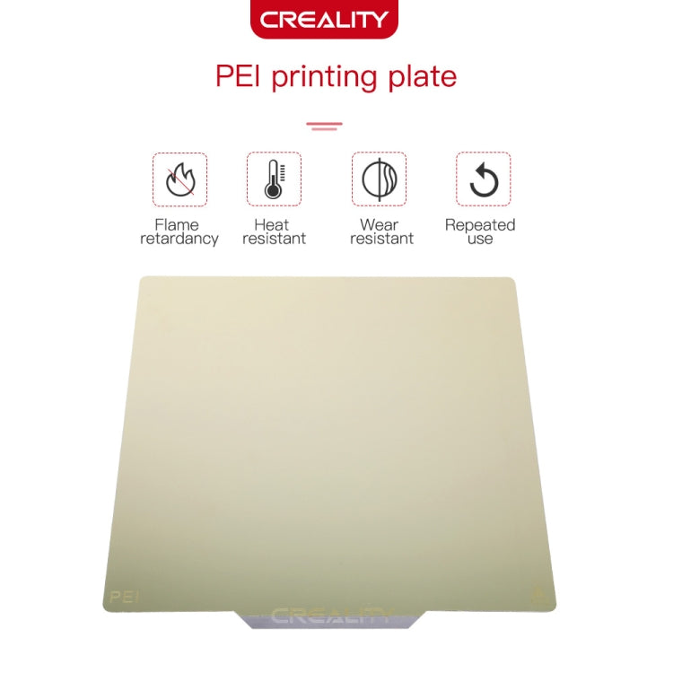 PEI printing plate, light beige textured surface with PEI label