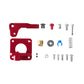 Red aluminum extruder parts kit with screws, springs, and brass fitting