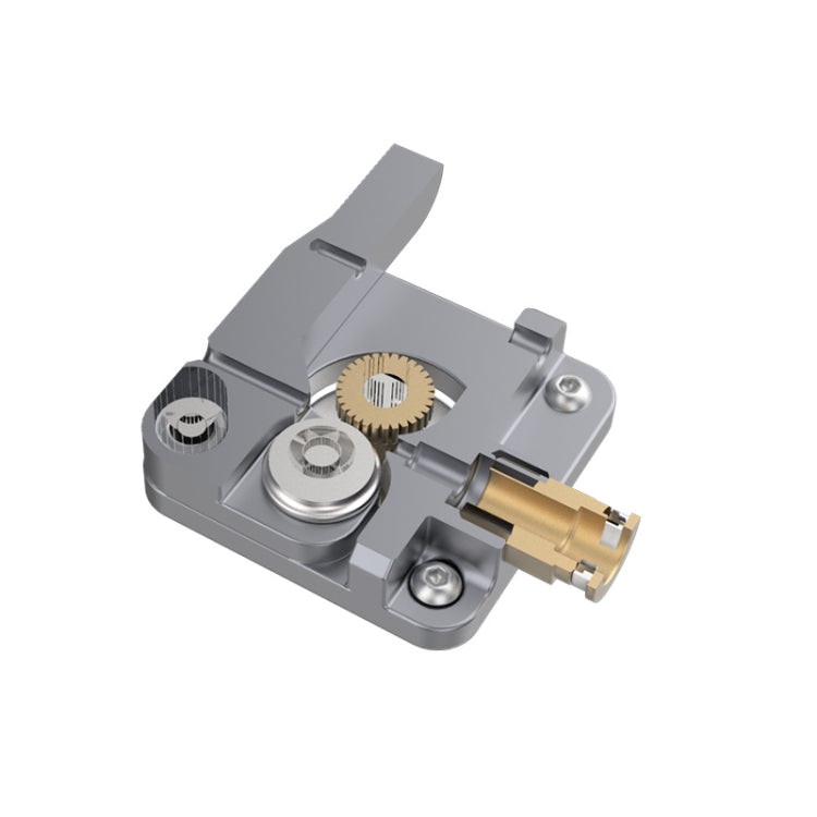 All-metal Bowden extruder kit, silver mechanism with mounting holes and cable connector