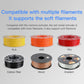 Multi-filament support, colorful PLA ABS TPU and other spool reels in rows